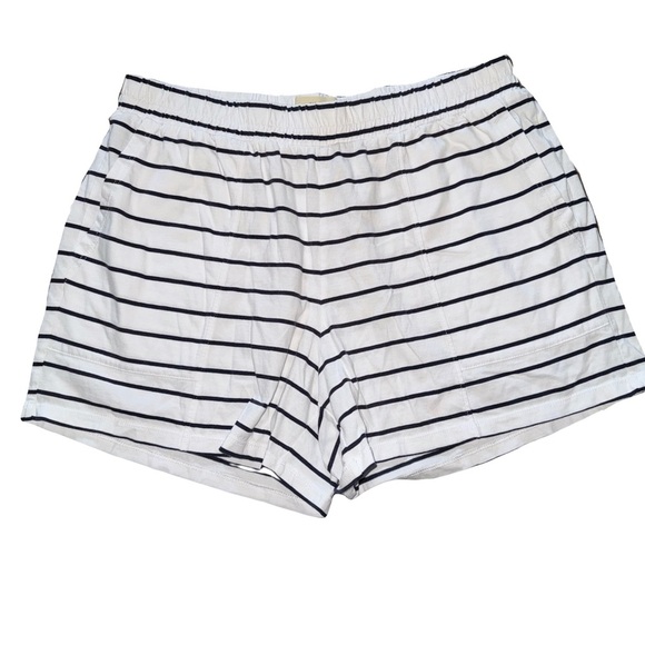 Madewell MWL Women’s Pull-On Seamed Shorts in Stripe Med Like Nee - Picture 3 of 5